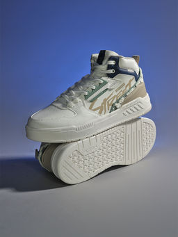 Xtep - Mens Round Toe Lace-Ups Skateboarding Shoes White