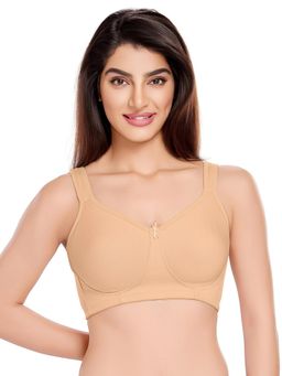 Juliet - Womens Full Support Non-Wired Bra Beige