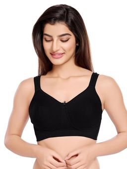 Juliet - Womens Full Support Non-Wired Bra Black