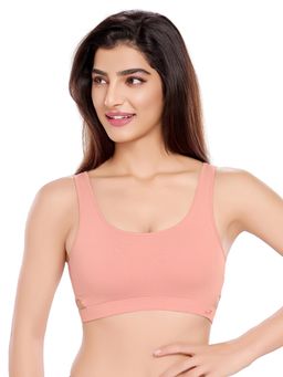 Juliet - Womens Effortless Lift Padded Sports Bra Peach
