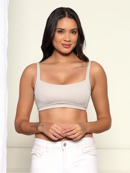 Curvy Love - Full Coverage Cotton Sports Bra with All Day Comfort Grey