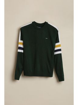 Allen Solly - Boys Green Solid Sweater