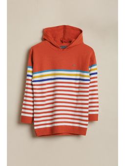 Allen Solly - Boys Orange Stripe Sweater