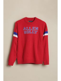 Allen Solly - Boys Red Woven Sweater