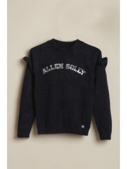 Allen Solly - Girls Black Embellished Sweater