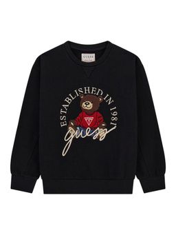 Guess - Black Embroidered Teddy Sweatshirt