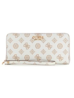 Guess - White Laurel Zip Around Wallet