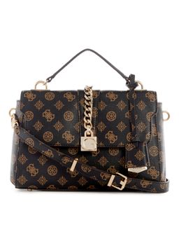 Guess - Brown Tiberia Top Handle Sling Bag