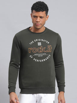 Rock.it - Olive Printed Sweatshirt