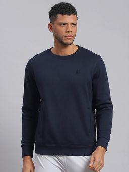 Rock.it - Navy Blue Solid Sweatshirt