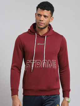 Rock.it - Maroon Printed Hoodie