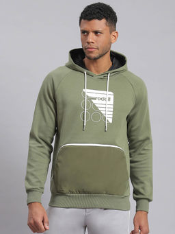 Rock.it - Olive Printed Hoodie