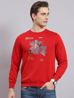 Monte Carlo - Red Printed Sweatshirt
