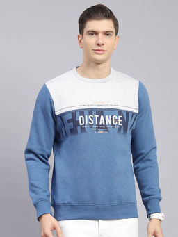 Monte Carlo - Blue Printed Sweatshirt