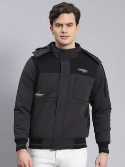 Monte Carlo - Grey Solid Hood Jacket