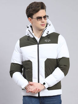 Monte Carlo - Olive Colorblock Hood Jacket
