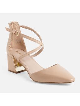 Aldo - Grarwen Leather Bone Solid Block Heel Shoes