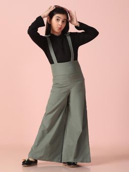 PICCOLO - Grey Flared Corduroy Dungaree with T-Shirt (Set of 2)