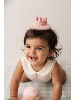 Choko - Girls Pink Crown Birthday Hairclip (3-12 Years)