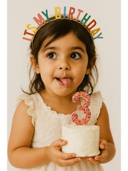 Choko - Girls Birthday Hair Band Multicolour Letter Party Design (3-12 Years)