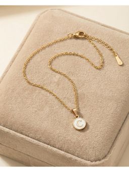 FUNKRAFTS - Girls Initial Letter C Pendant With Chain (7-12 Years)