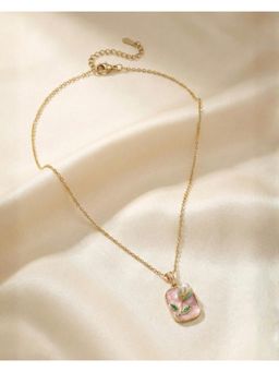 FUNKRAFTS - Girls Flower Embellishment Pendant With Chain (7-12 Years)