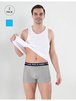 U.S. POLO ASSN. - Logo Waistband Cotton Stretch IYAI Trunks (Set of 2)