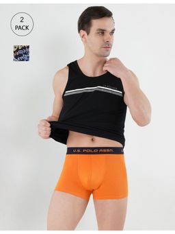 U.S. POLO ASSN. - Brushed Elastic Cotton Stretch IYAK Trunks (Set of 2)