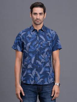 Cantabil - Regular Fit Pure Cotton Fabric Printed Pattern Casual Shirt for Men