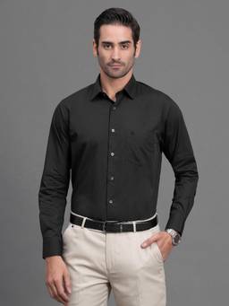Cantabil - Regular Fit Pure Cotton Fabric Solid Pattern Casual Shirt for Men