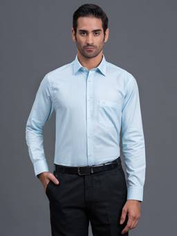 Cantabil - Regular Fit Pure Cotton Fabric Solid Pattern Casual Shirt for Men