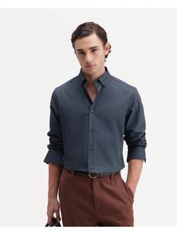 Rare Rabbit - Mens Austu Blue Cotton Shirt