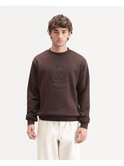 Rare Rabbit - Mens Break Brown Cotton Blend Sweatshirt