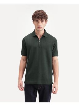 Rare Rabbit - Mens Doom Dark Green Polyester Blend Polo