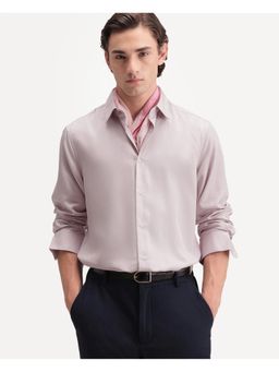 Rare Rabbit - Mens Dream-26 Dusky Peach Tencel Shirt