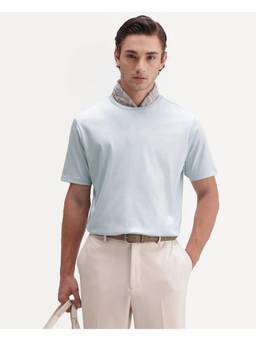 Rare Rabbit - Mens Gist Light Blue Cotton T-shirt