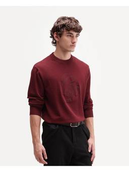 Rare Rabbit - Mens Gron-A26 Red Viscose Blend Sweater