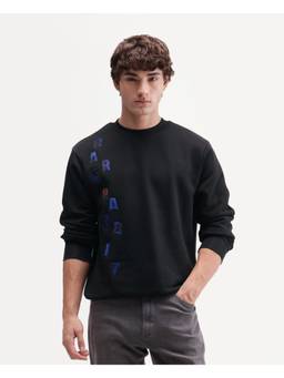 Rare Rabbit - Mens Ideo Black Cotton Blend Sweatshirt