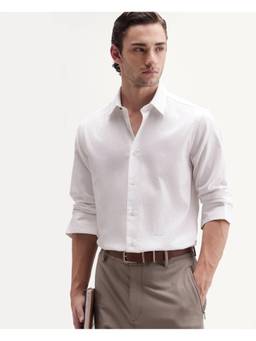 Rare Rabbit - Mens Ryan White Cotton Shirt