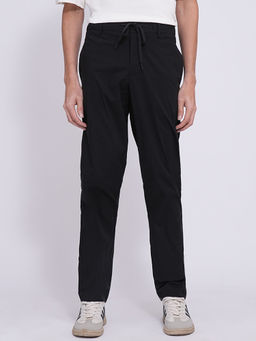 Selected - Black Organic Cotton Casual Trouser