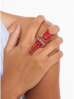 Outhouse - The Kitten Kidult Ring In Fiery Red