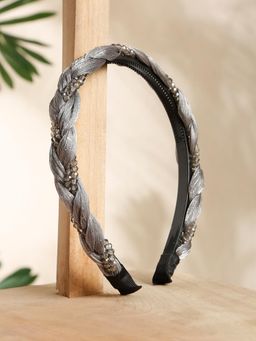 Stol'N - Grey Stone Applique Broad Knot Hair Band
