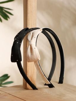 Stol'N - Black Set of 2 Bow Hair Bands (Pack of 2)