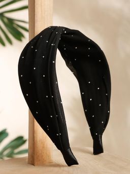 Stol'N - Black Handmade Broad Knot Hair Band