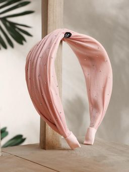 Stol'N - Pink Handmade Broad Knot Hair Band