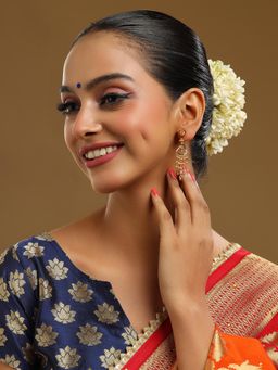 Ruby Raang Studio - Gold Brass Gold Plated Kundan Pair Of Earrings