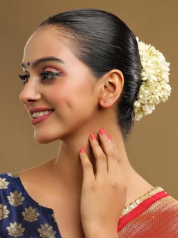 Ruby Raang Studio - Gold Brass Gold Plated Statement Pair Of Earrings