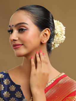 Ruby Raang Studio - Gold Brass Gold Plated Statement Pair Of Earrings