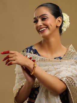 Ruby Raang Studio - Gold Brass Gold Plated Statement Bangle