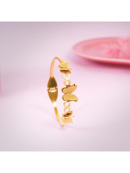 NAITRA - Gold Stainless Steel 18K Gold Plated Statement Bracelet